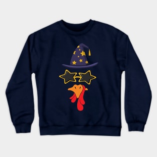 Hilarious Turkey Face witch , Perfect for Thanksgiving & Christmas Crewneck Sweatshirt